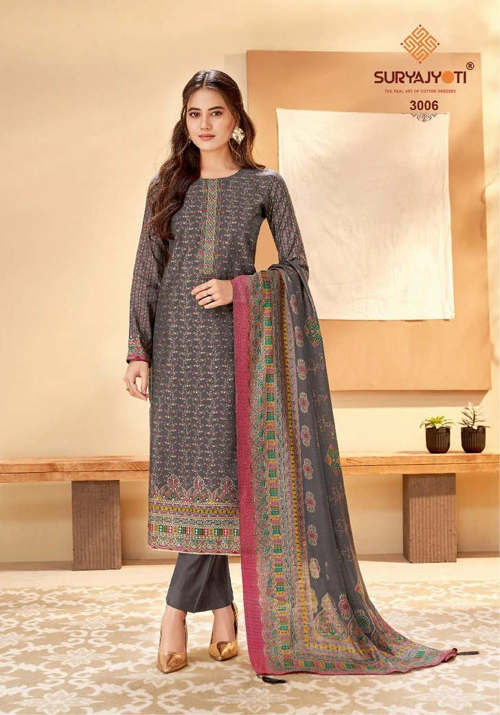 Suryajyoti Pushpa Vol 3 Modal Wholesale Salwar Suit Catalog — Wholesale Salwar Suits, MPA wholesale from Surat - Gallery Image 4